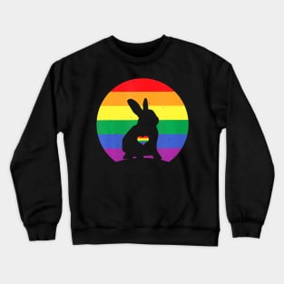 Lgbt Rabbit Gay Pride Month Support Equality Crewneck Sweatshirt